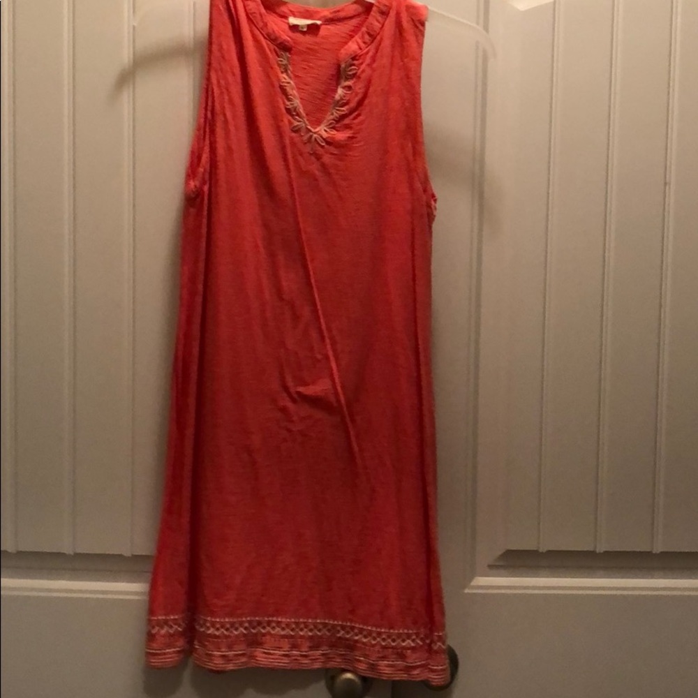 Pink V neck sun dress